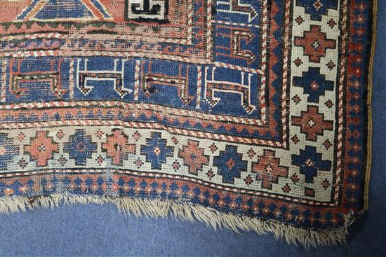A Caucasian rug and another rug 200 x113cm, 203 x 116cm